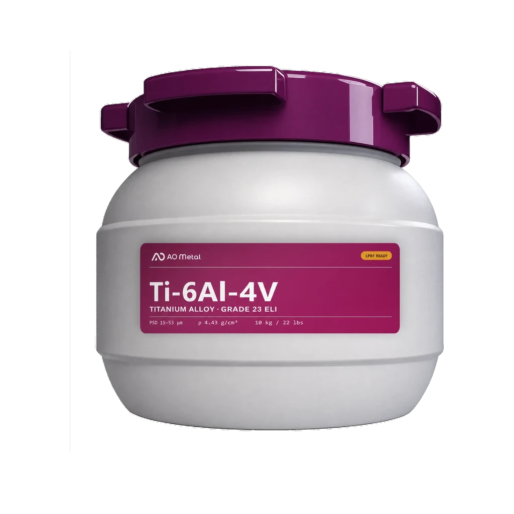 A-Powder Ti-6Al-4V Grade 23 ELI metal powder, 10 kg container